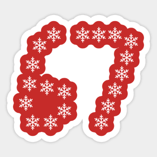 67 Christmas Snowflakes Sticker